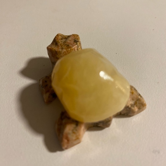 Polished Yellow Stone Turtle Figurine - Picture 7 of 7